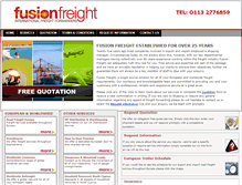Tablet Screenshot of fusionfreight.com